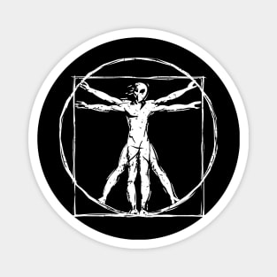 Da Vinci Vitruvian Alien Man Magnet